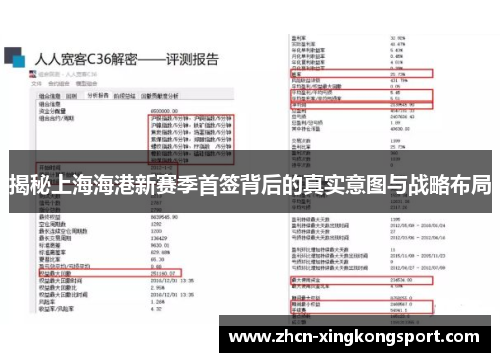 揭秘上海海港新赛季首签背后的真实意图与战略布局